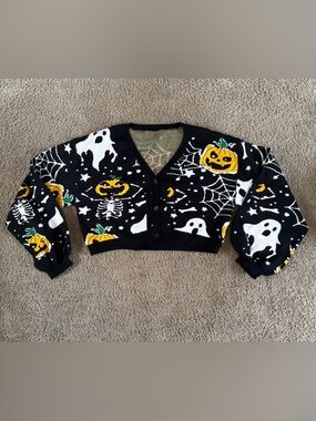 Romwe Halloween Cardigan